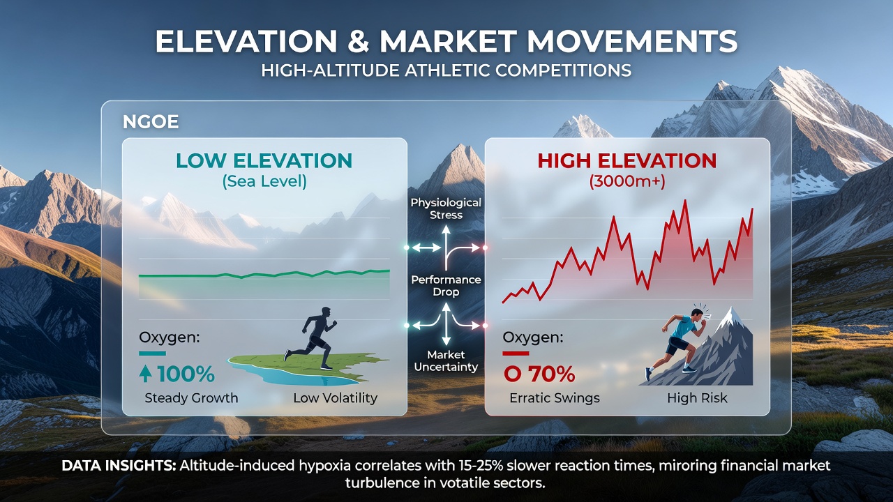 Graph showing betting odds fluctuations during a high-altitude cycling stage with elevation profile