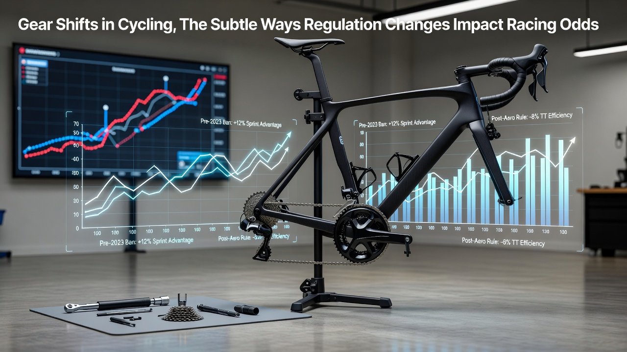 Detailaufnahme einer Fahrradkassette mit Fokus auf elektronische Schaltkomponenten und deren Einfluss auf Rennstrategien