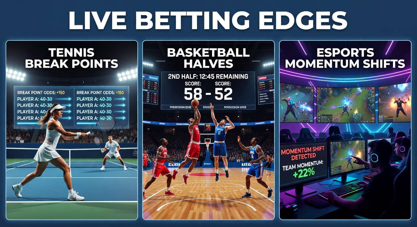 Tennisspieler beim Breakpoint-Moment auf dem Court, mit Fokus auf intensive Rallye und Zuschauer