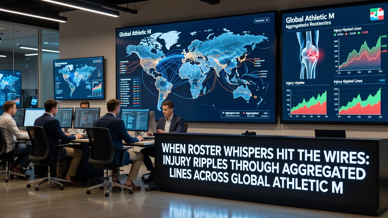 Darstellung von Datenströmen und Verletzungsinformationen, die globale Sportwettlinien beeinflussen